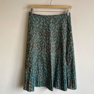 Teal and Brown Women's Skirt Plus